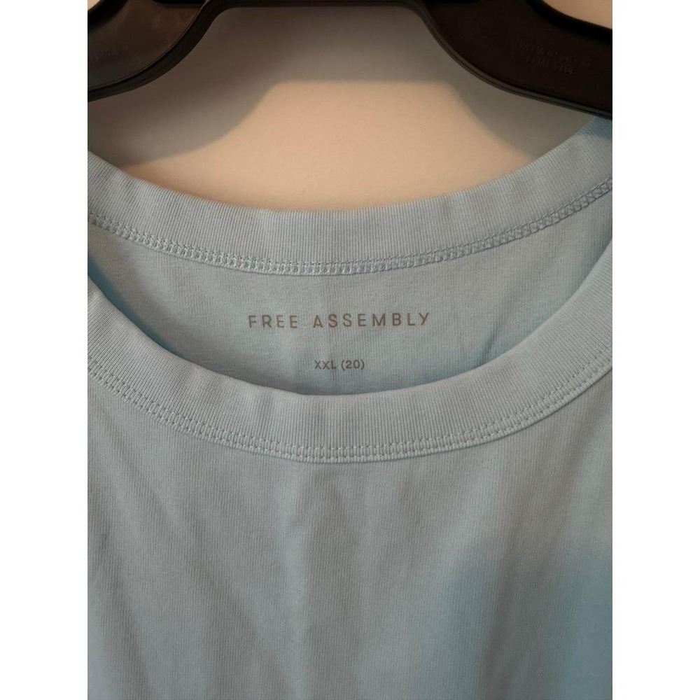 New Free Assembly Women's Cutaway Tank Top, Size XXL blue summer beach preppy - Picture 3 of 5